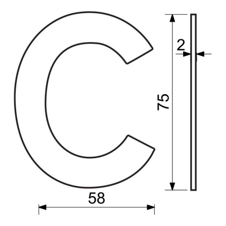 RN.75L.MD číslo "0" 75mm měděné