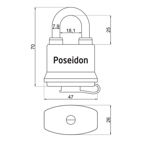 RV Poseidon 40 visací zámek