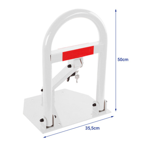 US09 skládací parkovací blokáda bílá