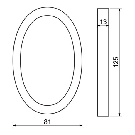 RN.125V.0.CE číslo "0" černé