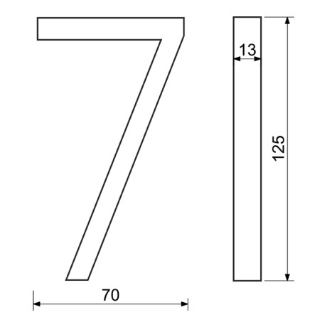 RN.125V.7.CE číslo "7" černé