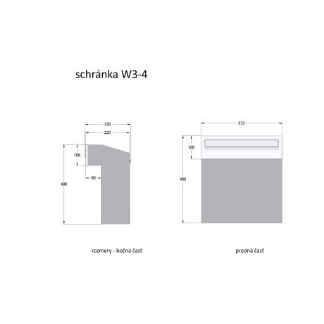 W3 - 4 poštovní schránka RAL9006