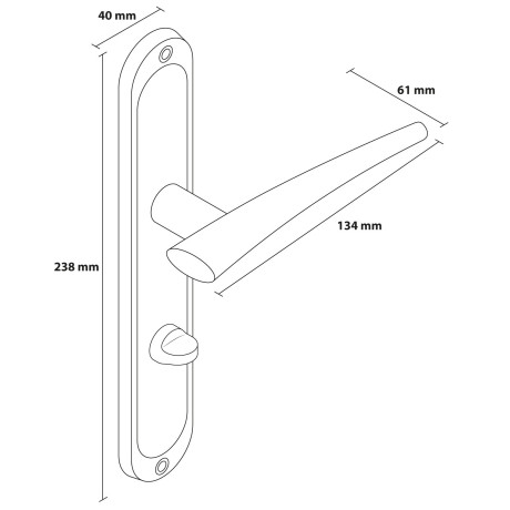 IDEA C WC 72mm klika na dveře