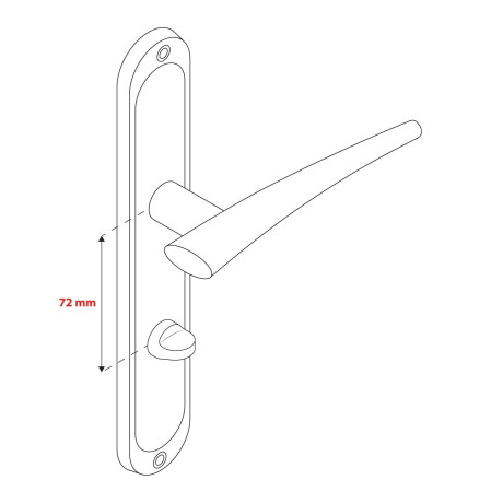 IDEA C WC 72mm klika na dveře