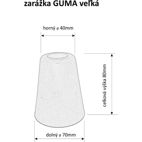 Zarážka GUMA velká hnědá